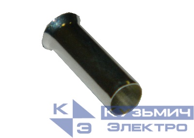 Штыревой втулочный кабельный наконечник EN 2508 (НШВ F=8мм) 2,5мм2, неизолированный, 100 шт, NETKO Optima