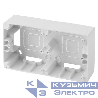 Коробка накладная монтаж 2 поста бел. Эра Б0043170