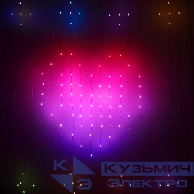 Гирлянда светодиодная ERASG -02 умная "Занавес" RGB 2х2м управление через мобильное приложение Эра Б0060433