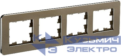 Рамка 4-м BRITE РУ-4-1-Бр метал. латунь RE IEK BR-M42-M-01-K49