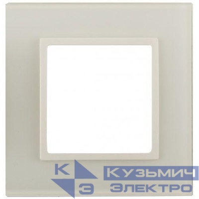 Рамка 1-м 14-5101-02 стекло Elegance сл. кость+сл. кость ЭРА Б0059167