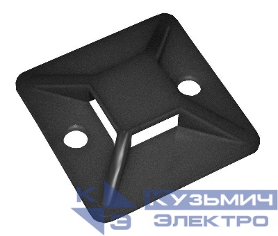 Площадка самокл. 30х30 под хомуты черн. (уп.20шт) IEK UHP31-30-020