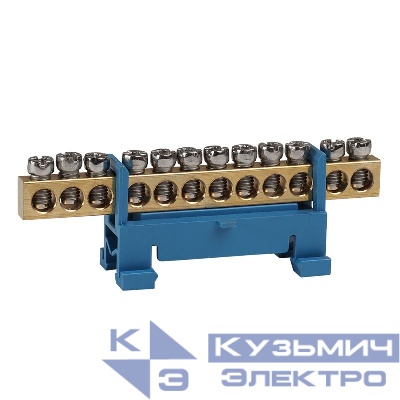 Шина нулевая тип Стойка OptiKit BB-S-N-DIN-12-6х9 син. КЭАЗ 277830