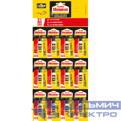 Клей "Супер Момент" 3г (блист.12 шт) Момент C0036305