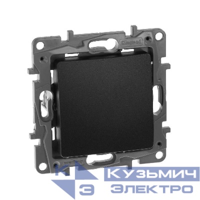 Переключатель 1-кл. СП Etika 10А IP20 250В 10AX авт. зажимы механизм антрацит IEK 672605