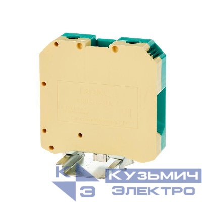 Клемма заземления винтовой зажим 2 точки подключения 50кв.мм DKC KRUSLG-50N
