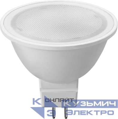 Лампа светодиодная 71 641 OLL-MR16-7-230-4K-GU5.3 7Вт 4000К нейтр. бел. GU5.3 700лм 176-264В ОНЛАЙТ 71641