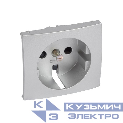 Панель лицевая Valena для розетки защ. шторки алюм. IEK 770257