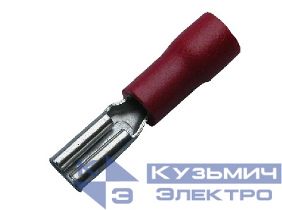 Клемма плоская  FDD 1.25-110(8), КПИ гнездо 2,8мм, 0,5-1,5мм2, изолированная, красная, 100шт., NETKO Optima