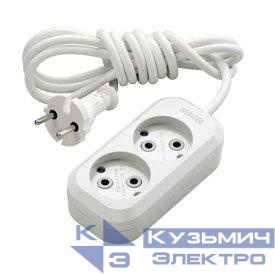 Удлинитель 2х7м без заземл. 10А IP20 Makel MGP107