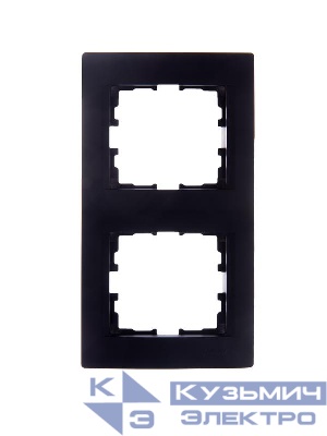 Рамка 2-м Karina вертикал. черн. бархат LEZARD 707-4200-152