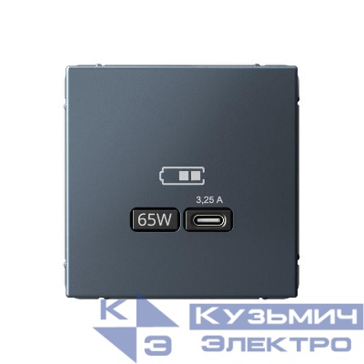 Розетка USB ArtGallery тип C 65Вт QC PD высокоскор. ЗУ механизм грифель SE GAL000727