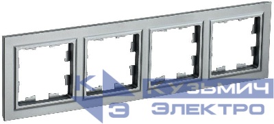 Рамка 4-м BRITE РУ-4-БрС сталь IEK BR-M42-K46