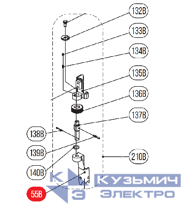 Запчасть №210B для HGSR. Механизм регулировки в сборе