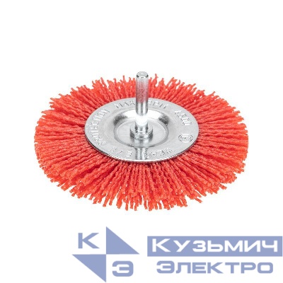 Щетка дисковая для дрели нейлоновая проволока с абразивным покрытием 100мм Kranz KR-91-1233