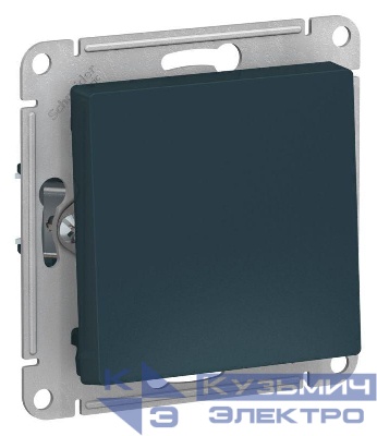 Выключатель 1-кл. AtlasDesign 2-п. 10А мех. изумруд SE ATN000821