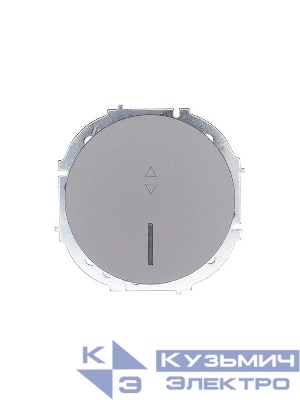 Выключатель проходной 1-кл. СП OSEN 10А IP20 с подсветкой механизм сер. матов. LEZARD 743-7488-114