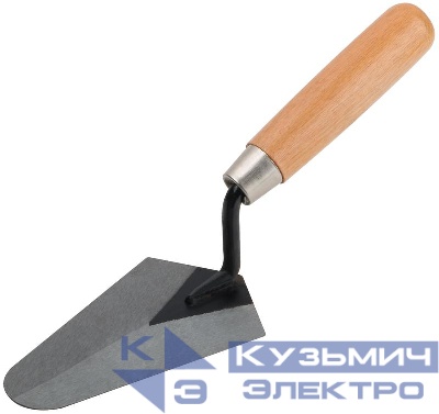 Кельма бетонщика инструментальная сталь деревянная ручка 160мм MOS 04881М