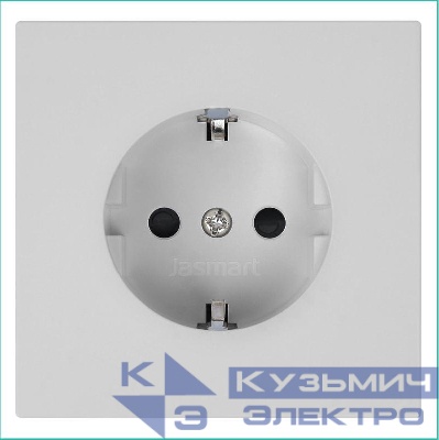 Розетка 1-м СП FD Shuko 16А IP20 с заземл. защ. шторки механизм тауп матов. soft touch Jasmart FD5501PTM