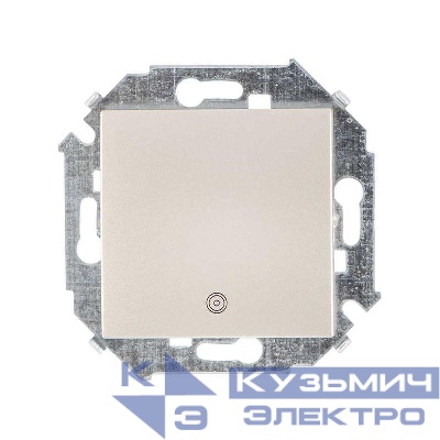 Механизм кнопки клавишной 1-м с пиктограм. 16А 250В Simon15 винтовой зажим шампань 1591150-034