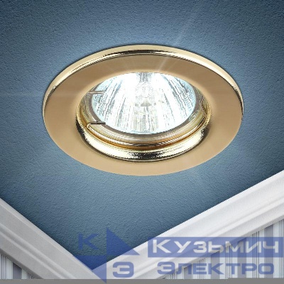 Светильник точечный ST1 GD 50Вт MR16 12В штампован. зол. ЭРА C0043798