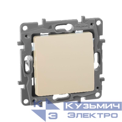 Переключатель 1-кл. СП Etika 10А IP20 250В 10AX безвинтов. зажимы механизм сл. кость IEK 672305