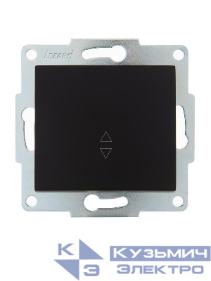 Переключатель проходной 1-кл. 1п СП Karina 10А IP20 механизм черн. бархат LEZARD 707-4288-105