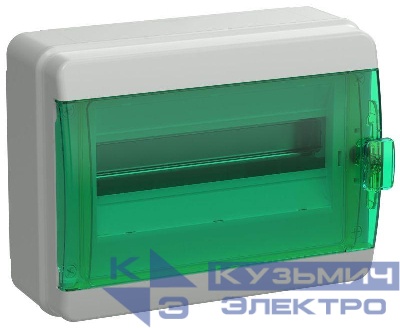 Корпус КМПн-12 TEKFOR IP65 зел. прозр. дверь пластик. IEK TF5-KP72-N-12-65-K03-K06