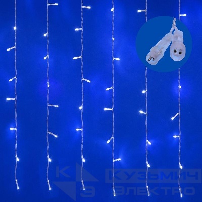 Занавес LED со статическим свечением ULD-C3020-240/STK WHITE IP44 3х2м соед. 240 диодов бел. свет провод прозр. Uniel UL-00007213