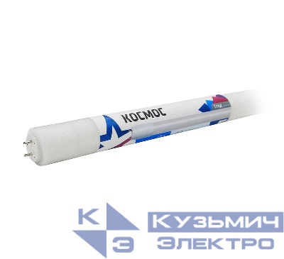 Лампа светодиодная 10Вт 220В G13 6500К GLASS 600мм T8 Космос Lksm_LED10wG13T865GL