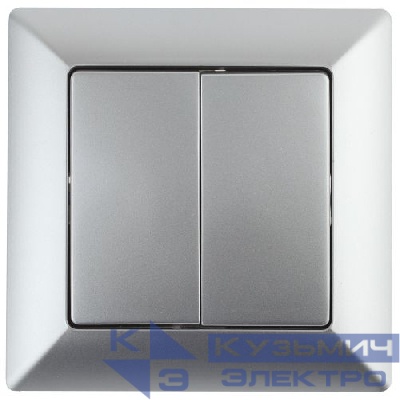 Переключатель 2-кл. СП Solo 4-107-03 10А 250В IP20 алюм. Intro Б0053611