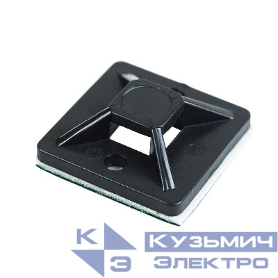 Площадка самоклеящаяся 20х20мм черн. (уп.100шт) Rexant 07-2021