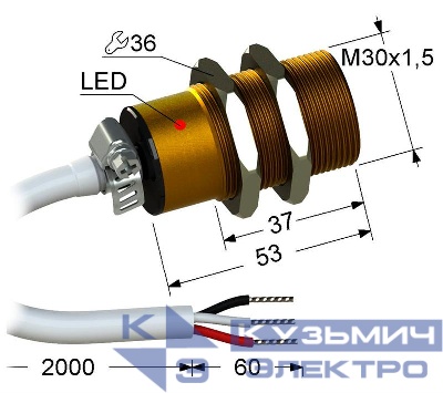 Выключатель бесконтактный PS2A-30M53-10B31-Z (ВБ2А.30М.53.10.3.1.Z) МЕГА-К A8010-34129597