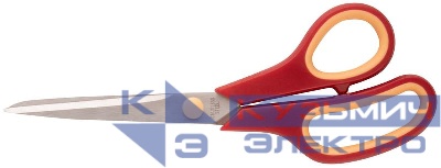 Ножницы бытовые нержавеющие прорезиненные ручки толщина лезвия 2.0мм 215мм КУРС 67330