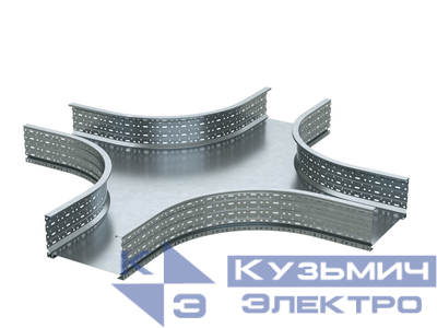 Ответвитель для лотка Х-образ. горизонт. 100х500 R-660 гор. цинк DKC USX615HDZ