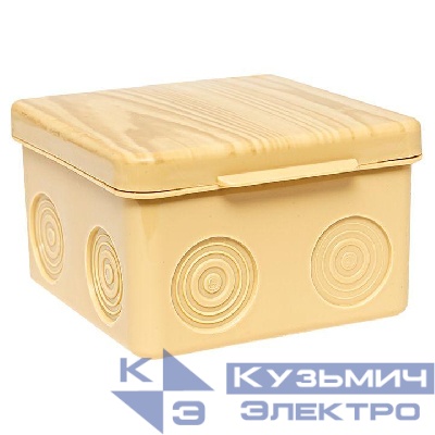 Коробка распаячная КМР-030-035 пылевлагозащ. 80х80х54 без мембранных вводов свет. дерево PROxima EKF plc-kmr-030-035-s