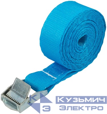 Ремень для крепления груза пряжка с фиксатором лента 25ммх2.5м 250кг FIT 64913