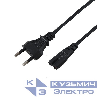 Шнур сетевой 3м 2х0.75кв.мм REXANT 11-1107