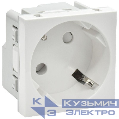 Розетка PRIMER 45град. с заземл. защ. шторки винт. зажим РКС-20-30-П-45 бел. IEK PR-KK40D-RSZH-2-2-45-K01