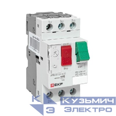 Выключатель автоматический для защиты двигателя АПД-32 0.4-0.63А EKF apd-me-0.63
