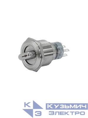 Переключатель GQ22-L-22X/31/S IP65 2НО+2НЗ на 3 положения с фиксацией I-O-II d22мм метал. Электротехник ET259212