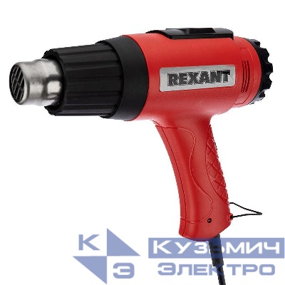 Электрофен промышленный 220В/1600Вт с терморегулятором и ЖК дисплеем (H-1600B) Rexant 12-0057