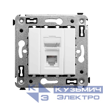 Розетка телефонная 1-м СП Avanti "Белое облако" RJ12 DKC 4400313