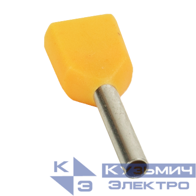 Наконечник штыревой втулочный под два провода НШвИ2 OptiKit T-Shv2-PVC- 1.0-10 (уп.100шт) КЭАЗ 278046