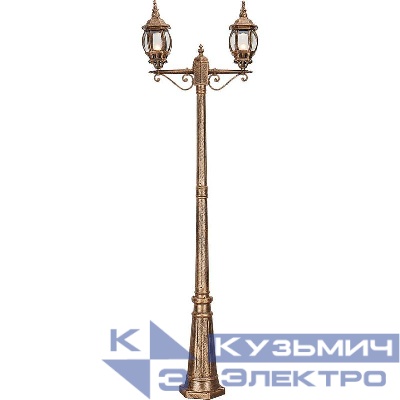 Светильник 8114/PL8114 2х100Вт E27 230В садово-парковый черн. зол. FERON 11242