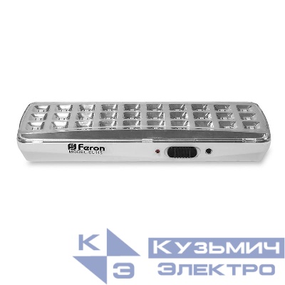Светильник EL115 30 LED DC аккумуляторный бел. FERON 12668