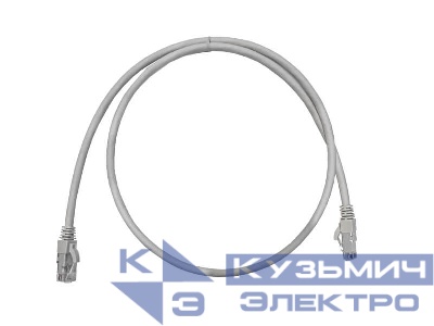 Патч-корд UTP4 cat.6a, 1.0м, литой коннектор, серый, LSZH, NETKO Expert CKC