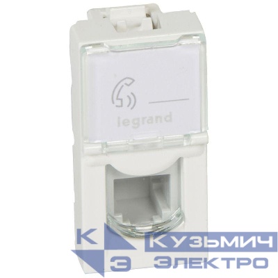Механизм розетки телеф. 1-м СП Mosaic New 1мод. RJ11 4 конт Leg 078730