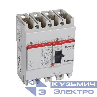 Выключатель автоматический 4п 15А 10кА DRX125 термомагнитн. расцеп. Leg 027010