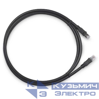Патч-корд F/UTP кат.6A PC-ARM-FTP-RJ45-Cat.6a-5m-PE 2xRJ45/8p8c экранир. армированный гофрированной стальной лентой РЕ внешн. 5м черн. Cabeus 10141c